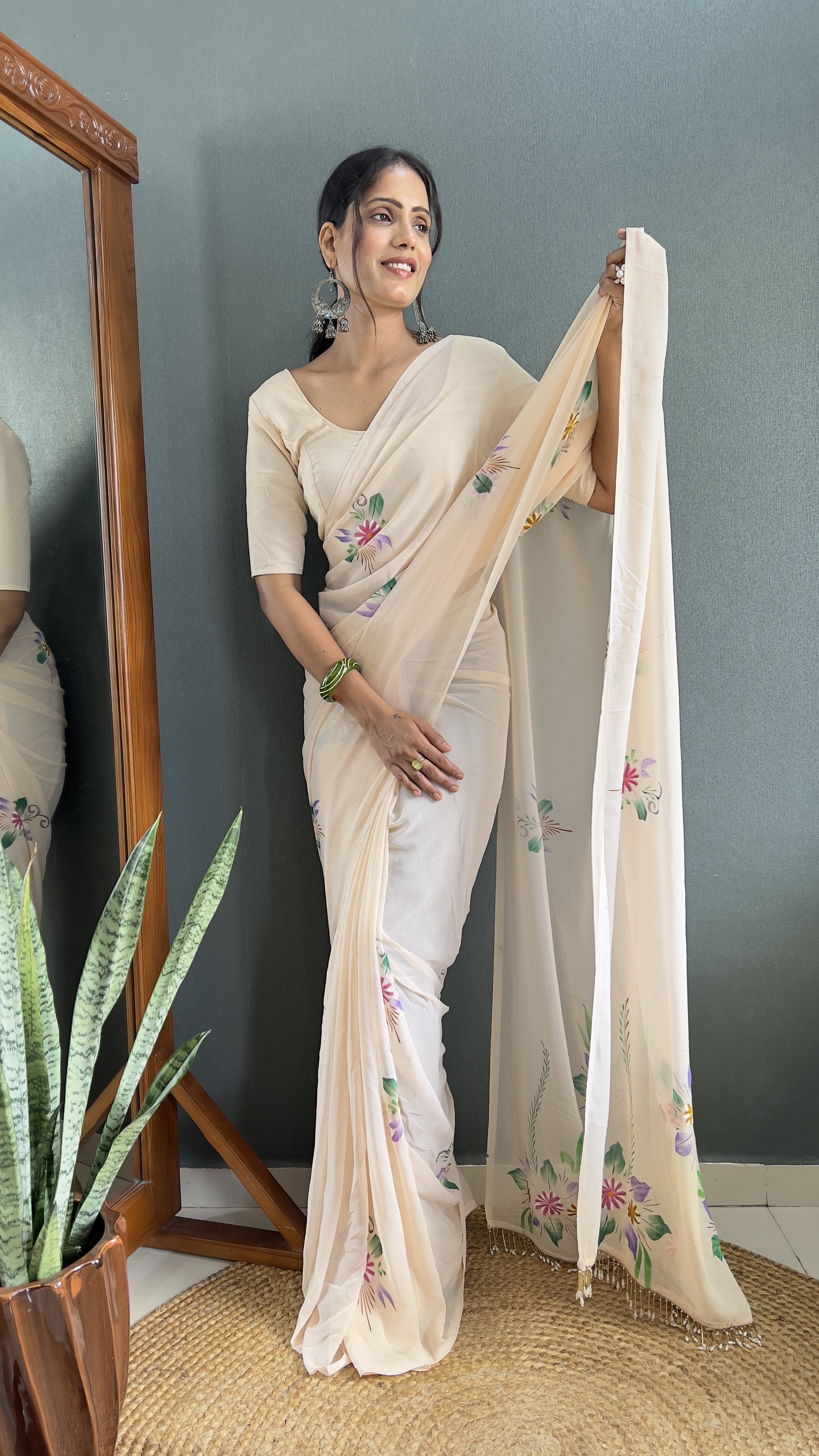 Hand-Painted Ready-to-Wear Saree